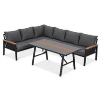 Lauko baldai kampas ASCONA DINING Dark Grey