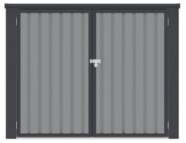 Šiukšlių konteinerio stoginė 173x101cm  Light Grey