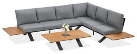 Lauko baldai kampas SORRENTO WOOD Graphite