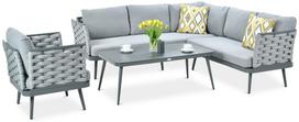 Lauko baldai kampas terasai  MARINEL + FOTEL Graphite