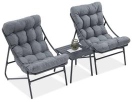 Lauko baldai balkonui, poilsiui CASPER 2+1 Dark Grey - AVRAHOME