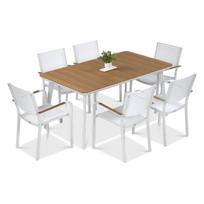 Lauko baldų komplektas TACOMA 160/6 White - AVRAHOME