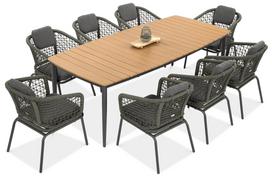 Lauko baldai ROMA DINNING 8+1 Hunter Green - FURRORE