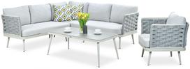 Lauko baldai  MARINEL + FOTELIS Light Grey