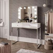 Kosmetinis staliukas BLANK Glamour 2 White