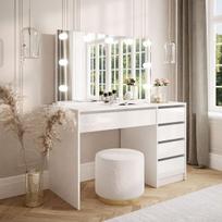 Kosmetinis staliukas TOP Elite White (Blizgus)