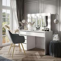 Kosmetinis staliukas TOP White (Blizgus)