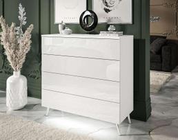 Komoda AVRA White Chrome (Blizgi)