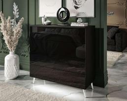 Komoda AVRA Black Chrome (Blizgi)