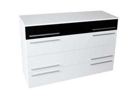 Komoda Gavana White Black Blizgi