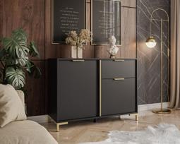 Komoda Loreto Black Gold+