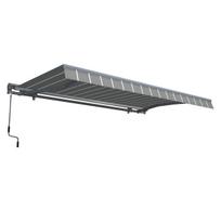 PREMIUM terasos markizė 400x300 pilka/balta