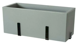 Teraplast 60x25x25cm pakabinamas lovelis su lėkštele KIT Schio Cassa 60, betono spalvos