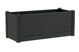 Teraplast 100x42x40cm vazonas su vandens rezervuaru Trama 002, antracito spalvos