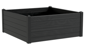 Teraplast 100x100x40cm vazonas su vandens rezervuaru Trama 003, antracito spalvos