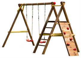 Medinės sūpynės Palmako Bosse 1, 200 cm, rudos