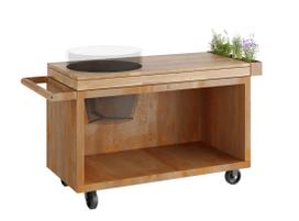 Kamado stalas OFYR Corten 135 PRO Teak Wood BGE, O-K-T-135-PRO-TW-BGE