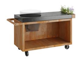 Kamado stalas OFYR Corten 135 PRO Concrete BGE Ceramic dark grey, O-K-T-135-PRO-CC-BGE