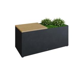Dėžė augalams-suolas Ofyr Black, HG-BB