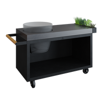 Kamado stalas OFYR Kamado Table Black 135 PRO Concrete BGE, O-K-T-B-135-PRO-CC-BGE