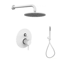 Potinkinė dušo sistema Paffoni Light, LIG015BO+ZDUP094BO+ZSOF034BO+ZSOF074BO, balta matinė