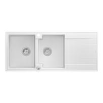 Dviguba plautuvė Quadron Evan 121, HQE11650U1_BS_P2O, balta