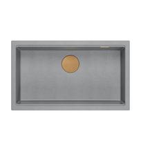 Virtuvės plautuvė Quadron Logan 110, HQD7644U5_PVDC1_U, sidabrinis akmuo