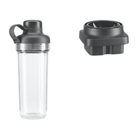 Blenderio priedas - dvigubos paskirties asmeninis indas su peiliuko įtaisu 500 ml Kitchenaid 5KSB2030PJB (trintuvui Artisan K400)