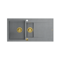 Plautuvė Quadron EVAN 156, HQE5510050U5_PVDG1_P2O, sidabrinis akmuo