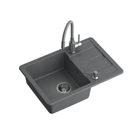 Plautuvė su maišytuvu ir dozatoriumi Quadron READY SMART, TQ6244RSSZ, pilka