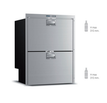 Įmontuojamas dviejų stalčių šaldytuvas Vitrifrigo DW180 OCX2 RFX (valtims, jachtoms)