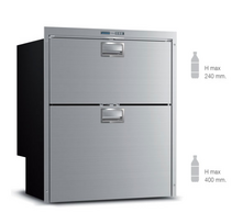 Įmontuojamas dviejų stalčių šaldytuvas Vitrifrigo DW210 OCX2 RFX (valtims, jachtoms)