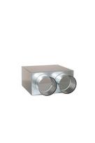 Metalinė dėžutė vėdinimo grotelėms 2x75, jungimas gale