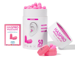 Ausų kištukai HASPRO TUBE50 PINK, 50 porų, EPUF5052
