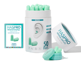 Ausų kištukai HASPRO TUBE50 MINT, 50 porų, EPUF5051