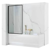 Vonios sienelė REA Lagos 70 cm, black mat