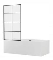 Vonios sienelė Mexen Alex Fix 70cm, black grids