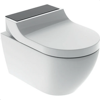 Išmanus pakabinamas WC su apiplovimo funkcija, juodo stiklo apdailos dangtelis, Geberit AquaClean Tuma Comfort 146.291.SJ.1