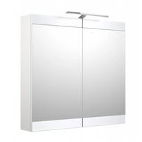 Veidrodinė spintelė su apšvietimu LED, IP44 Serena Retro, balta blizgi, 80 cm, 1302511