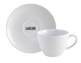 Keramikinis puodelis su lėkštute CREATIVE TOPS "La Cafetiere", 250 ml