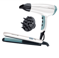 Plaukų džiovintuvo ir tiesinimo žnyplių rinkinys Remington SHINE THERAPY S8500GP