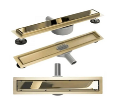 Linijinis drenažas Rea Pure Neo Mirror Gold Pro 70, aukso