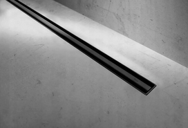 Dušo latakas Rea Neo Slim Pro Design 60 cm, juodas