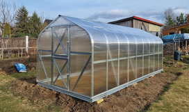 Šiltnamis KLĖTIS 2 metrų su 4 mm danga, 2,64 x 2,00 x 2,42 m (5,28 m²)