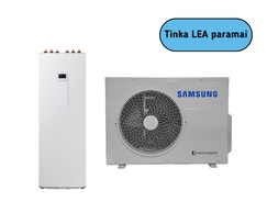 SAMSUNG oras-vanduo 6.0/6.5 kW SPLIT šilumos siurblio KOMPLEKTAS (su 260 l tūriniu šildytuvu)
