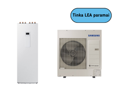 SAMSUNG oras-vanduo 9.0/8.7 kW SPLIT šilumos siurblio KOMPLEKTAS (trifazis, su 260 l tūriniu šildytuvu), NORDIC serija