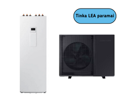 SAMSUNG oras-vanduo 8 kW Mono HT Quiet šilumos siurblys monoblokas su 200 l tūriniu šildytuvu