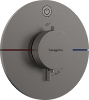 Potinkinis termostatinis maišytuvas Hansgrohe ShowerSelect Comfort S, 15553340, šlifuoto juodo chromo