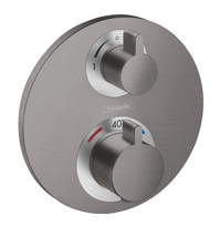 Potinkinis termostatinis maišytuvas Hansgrohe Ecostat S, 15758340, šlifuoto juodo chromo