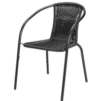Lauko krėslas Bistro, juoda, 60 cm x 52 cm x 73 cm